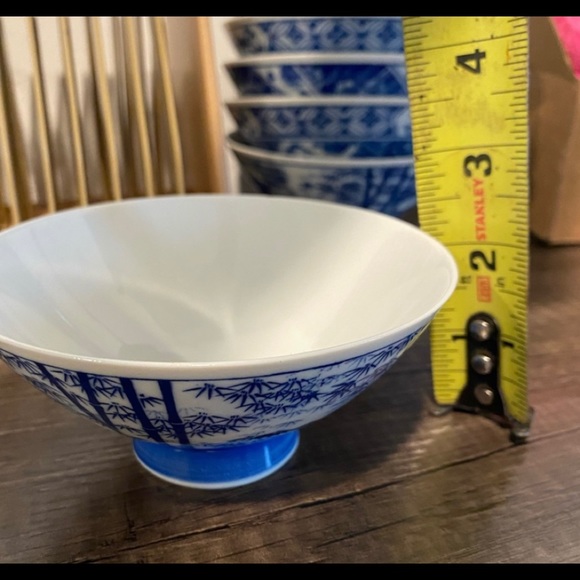 Blue & White Japanese Rice Cups - Picture 10 of 10